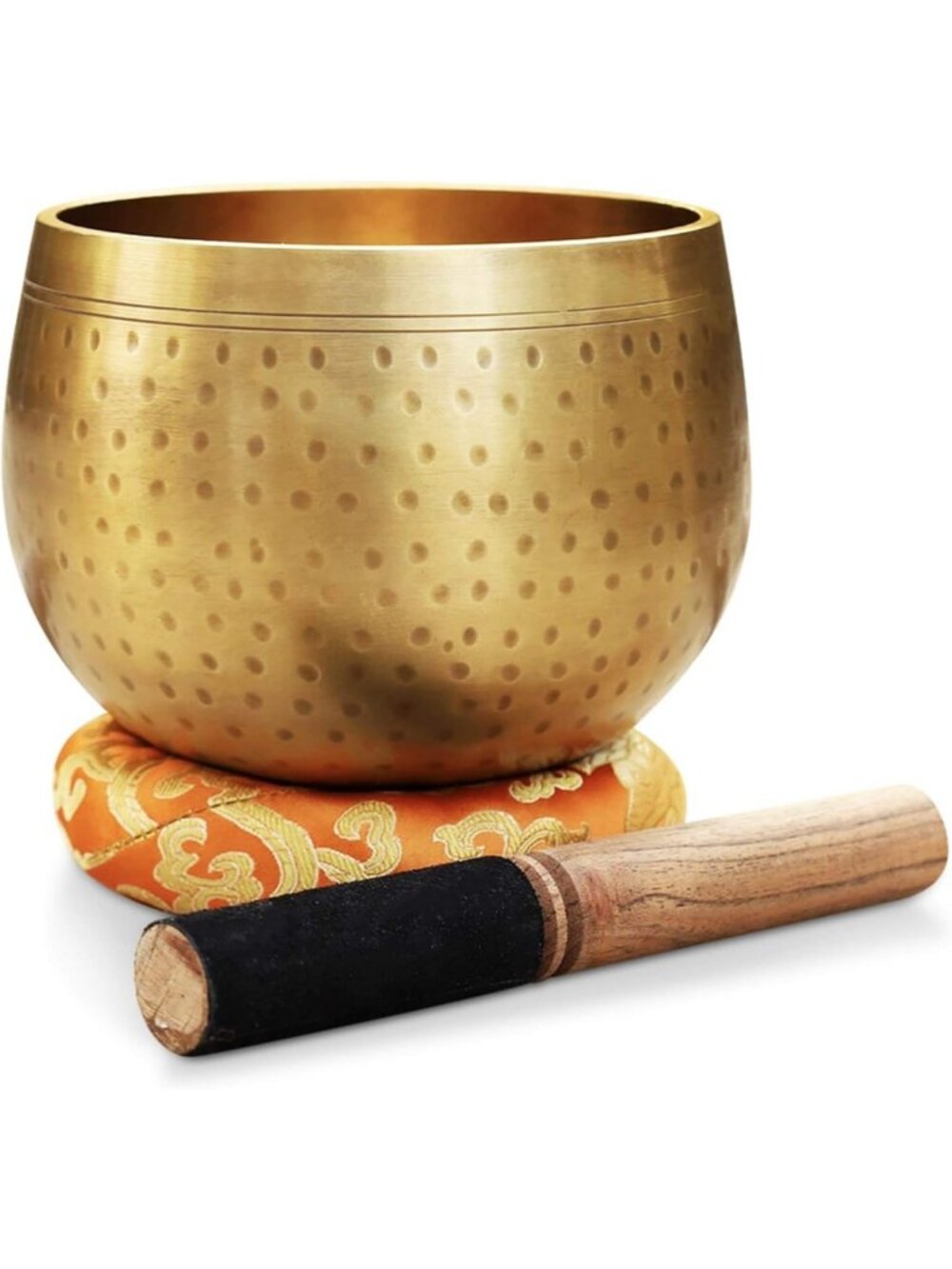 Jumbo Tibetan Singing Bowl Set with Mallet & Cushion for Meditation & Healing